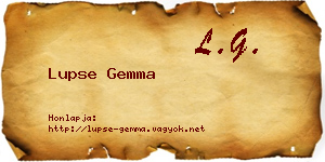 Lupse Gemma névjegykártya